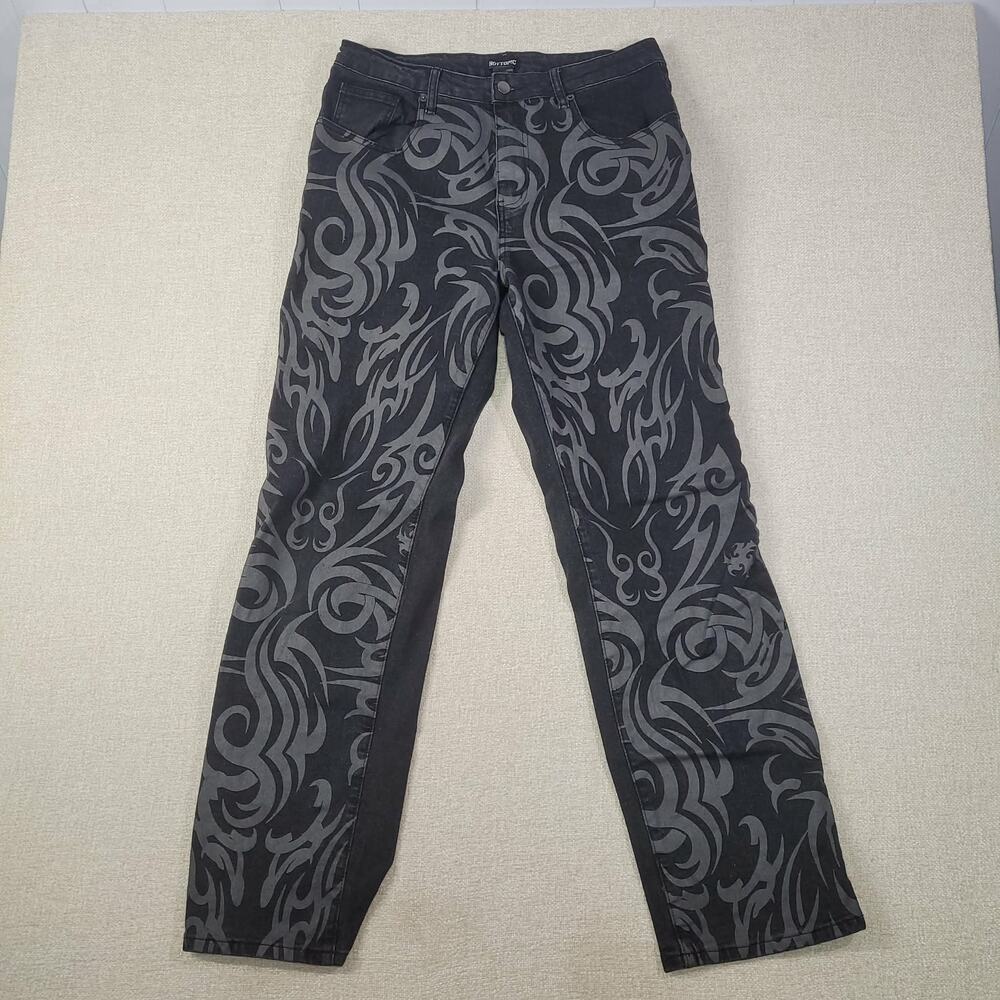 Hot Topic Cyber Sigilism Design Black Pants - 32W 32L